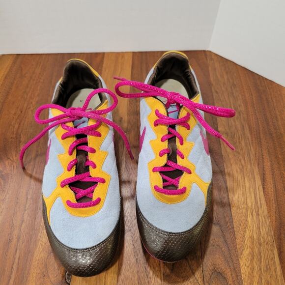 Nike Gray and Pink Suede Leather Athletic Shoes Sneakers Size 7 - Picture 5 of 9